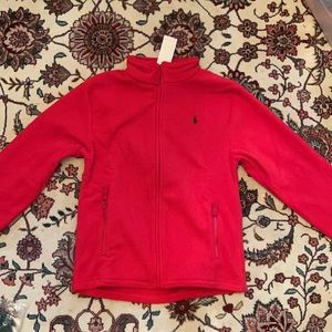 Boys fleece mock neck jacket by Ralph Lauren